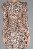 Abendkleid Lang Schuppig Gold ABU4329