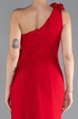 Abendkleid im Meerjungfrau-Stil Lang Rot ABU4381