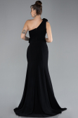 Abendkleid im Meerjungfrau-Stil Lang Schwarz ABU4381