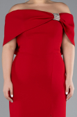 Abendkleid in Übergröße Lang Rot ABU3945