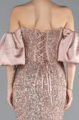 Kupfer Abendkleid Im Meerjungfrau-Stil Lang ABU4308