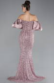 Puder Abendkleid Im Meerjungfrau-Stil Lang ABU4308