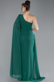 Kleider in Großen Größen Lang Chiffon Smaragdgrün ABU4407