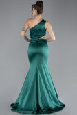 Abschlusskleid Lang Satin Smaragdgrün ABU4409