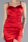 Partykleid Mini Satin Rot ABK2174