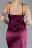 Partykleid Mini Satin Pflaume ABK2174
