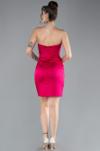 Partykleid Mini Satin Fuchsie ABK2175