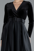 Abendkleid Lang Schwarz ABU1523