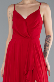 Abschlusskleid Lang Chiffon Rot ABU4412