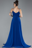 Abschlusskleid Lang Chiffon Sächsischblau ABU4412