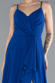 Abschlusskleid Lang Chiffon Sächsischblau ABU4412