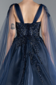 Designer Verlobungskleid Lang Marineblau ABU4432