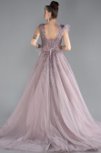 Designer Abendkleid Lang Altrosa ABU4433