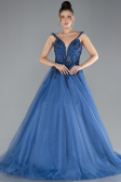 Designer Verlobungskleid Lang Indigo ABU4435