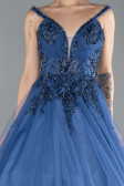 Designer Verlobungskleid Lang Indigo ABU4435