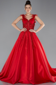 Designer Verlobungskleid Lang Rot ABU4436