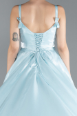 Designer Abendkleid Lang Satin Minzgrün ABU4448