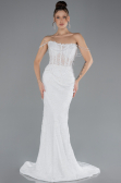 Hochzeitskleider Lang Spitze Weiß ABU4479