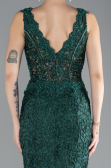 Abendkleid im Meerjungfrau-Stil Lang Guipure Spitze Smaragdgrün ABU4493