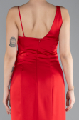 Abendkleid Lang Satin Rot ABU4498