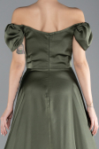 Abschlusskleid Lang Satin Khaki ABU4508