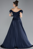 Abschlusskleid Lang Satin Marineblau ABU4508