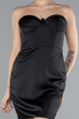 Partykleid Mini Satin Schwarz ABK2175
