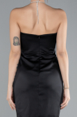 Partykleid Mini Satin Schwarz ABK2175
