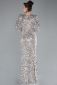 Beige Abendkleid Schuppig Lang ABU4329