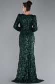 Smaragdgrün Abendkleid Schuppig Lang ABU4329