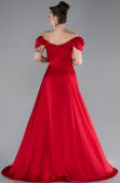 Abschlusskleid Lang Satin Rot ABU4508