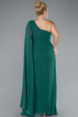 Kleider in Großen Größen Lang Chiffon Smaragdgrün ABU4407