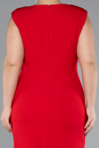 Partykleid in Übergröße Midi Rot ABK2190