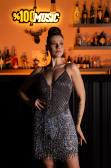 Designer Abendkleid Mini Steinbesetzt Anthrazit ABK2200