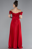 Abschlusskleid Lang Satin Rot ABU4531