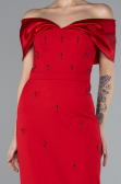Partykleid Midi Rot ABK2212