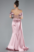 Puder Abendkleid Satin Lang ABU4424