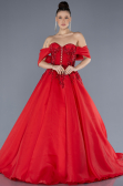 Designer Abendkleid Lang Rot ABU4546