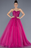Designer Abendkleid Lang Fuchsie ABU4550