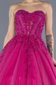 Designer Abendkleid Lang Fuchsie ABU4550