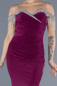 Abendkleid Lang Pflaume ABU4553