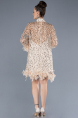 Partykleid Kurz Schuppig Gold ABK2202