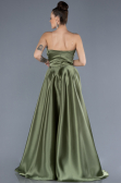 Abendkleid Lang Satin Khaki ABU4561