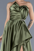 Abendkleid Lang Satin Khaki ABU4561