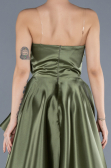 Abendkleid Lang Satin Khaki ABU4561