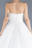 Brautkleid in Großen Größen Lang Weiß ABU4559
