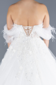 Hochzeitskleider Lang Weiß ABU4572