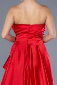 Abendkleid Lang Satin Rot ABU4561