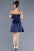 Partykleid Kurz Satin Marineblau ABK2225