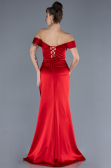 Abschlusskleid Lang Satin Rot ABU4582